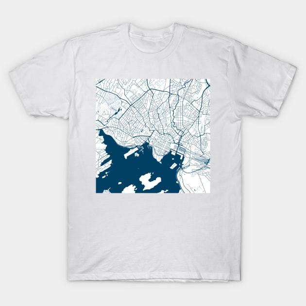 Kopie von Kopie von Kopie von Kopie von Kopie von Kopie von Kopie von Kopie von Kopie von Kopie von Kopie von Kopie von Kopie von Kopie von Kopie von Kopie von Lisbon map city map poster - modern gift with city map in dark blue T-Shirt by 44spaces